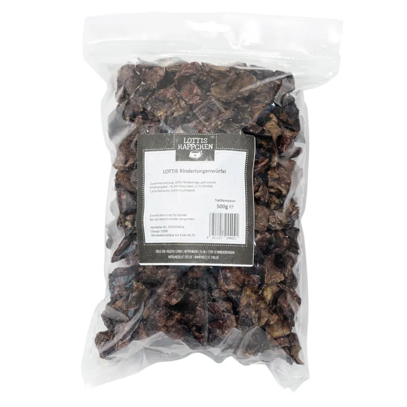 Bestseller LOTTIS HÄPPCHEN Rinderlungenwürfel 500 g